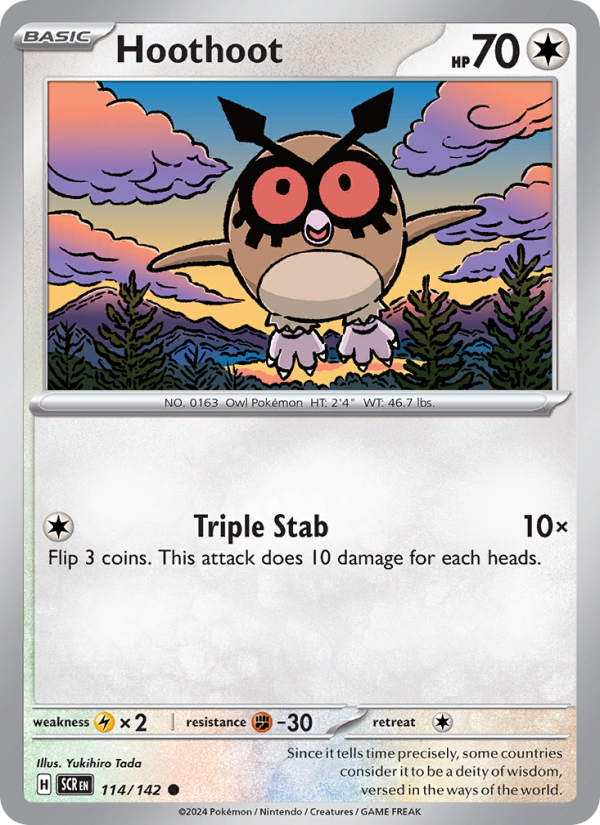 Hoothoot (114/142) Reverse Holo card image