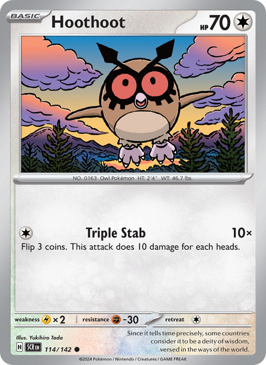 Hoothoot (114/142) Reverse Holo card image
