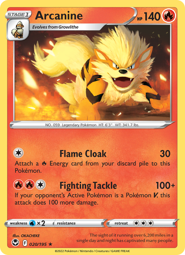 Arcanine (020/195) Reverse Holo card image