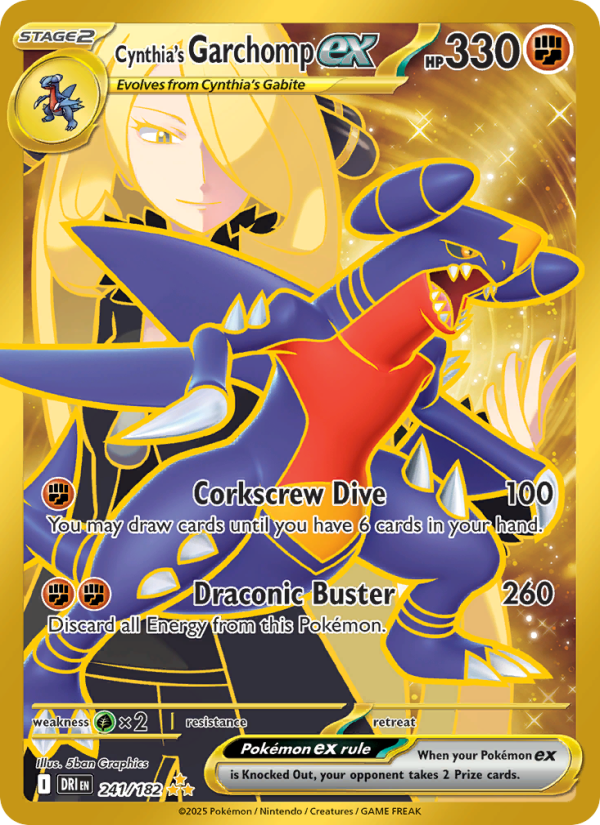 Cynthia's Garchomp ex (241/182) Reverse Holo card image