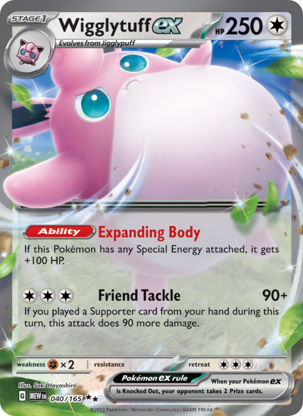 Wigglytuff ex (040/165) Holographic card image