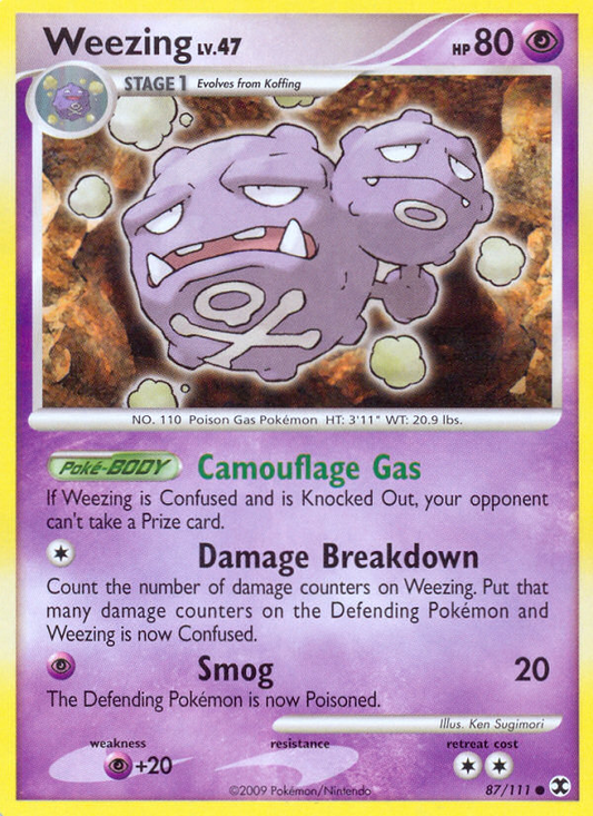 Weezing (087/111) Reverse Holo card image