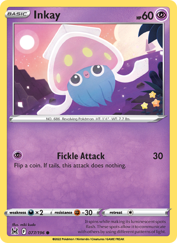 Inkay (077/196) Reverse Holo card image