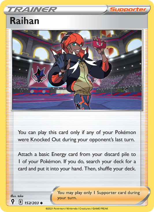 Raihan (152/203) Reverse Holo card image