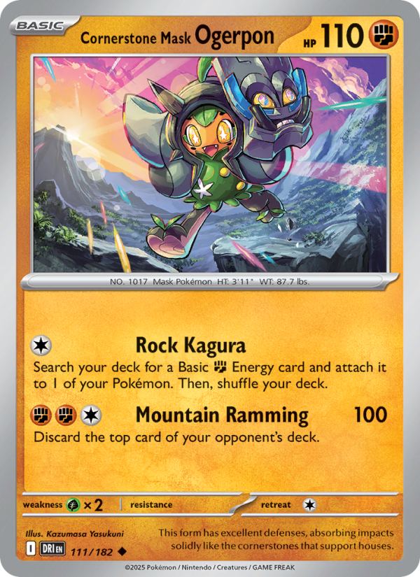 Cornerstone Mask Ogerpon (111/182) Reverse Holo card image