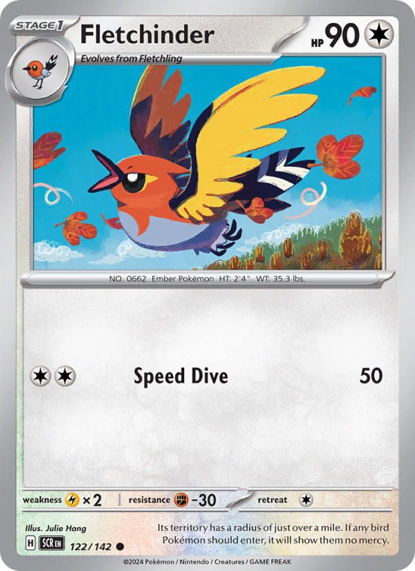 Fletchinder (122/142) Reverse Holo card image