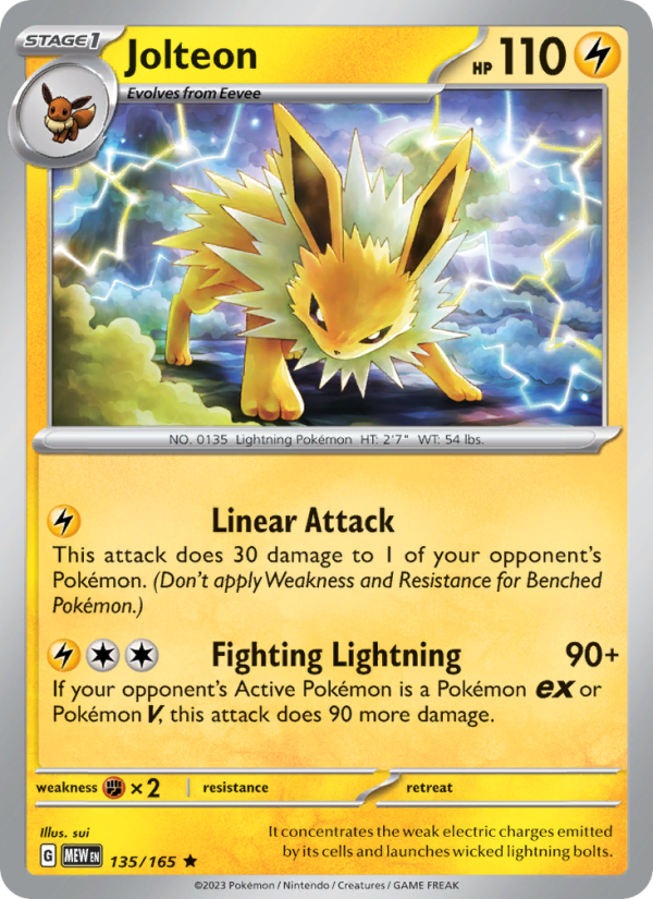 Jolteon (135/165) Reverse Holo card image