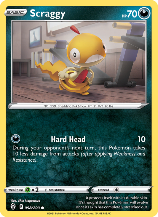 Scraggy (098/203) Reverse Holo card image