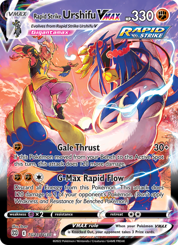 Rapid Strike Urshifu VMAX (TG21/172) Holographic card image