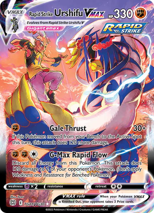 Rapid Strike Urshifu VMAX (TG21/172) Holographic card image