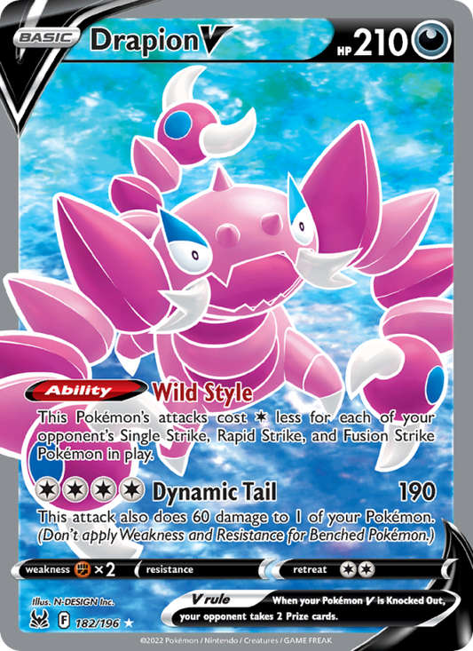 Drapion V (182/196) Holographic card image