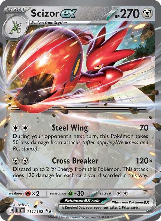 Scizor ex (111/162) Holographic card image
