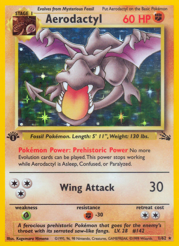 Aerodactyl (001/62) Reverse Holo card image