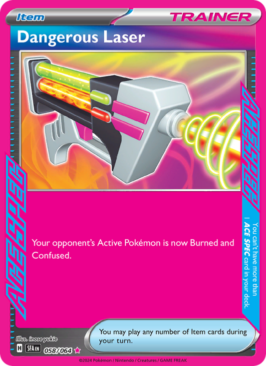 Dangerous Laser (058/64) Holographic card image