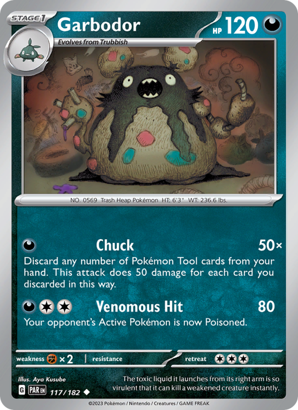 Garbodor (117/182) Reverse Holo card image