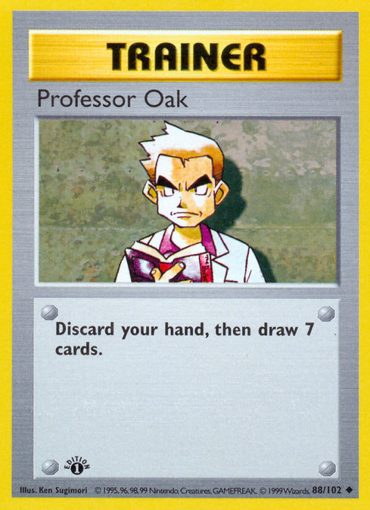 Professor Oak (088/102) Reverse Holo card image