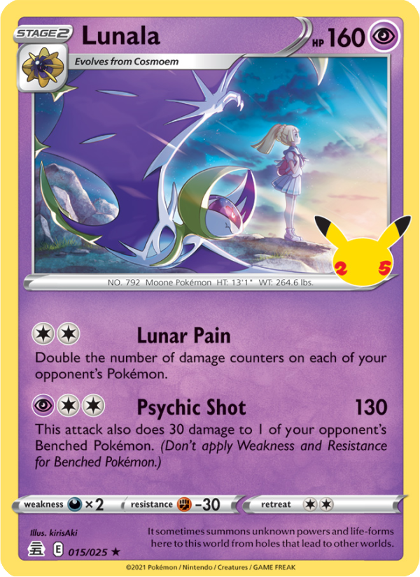 Lunala (015/25) Holographic card image