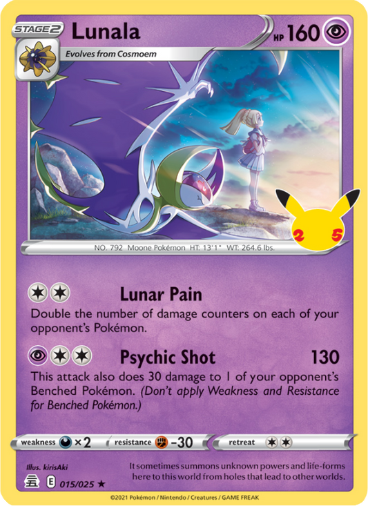 Lunala (015/25) Holographic card image