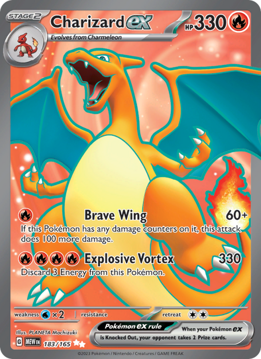 Charizard ex (183/165) Holographic card image