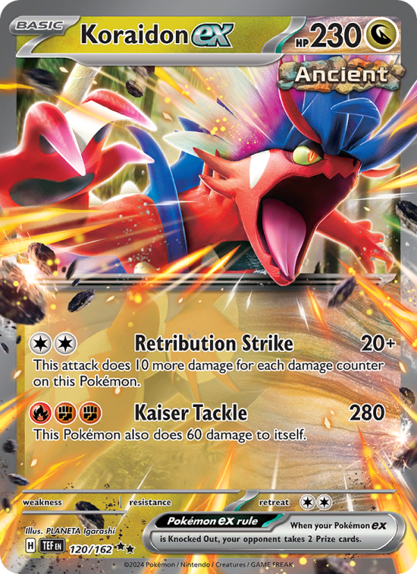 Koraidon ex (120/162) Holographic card image