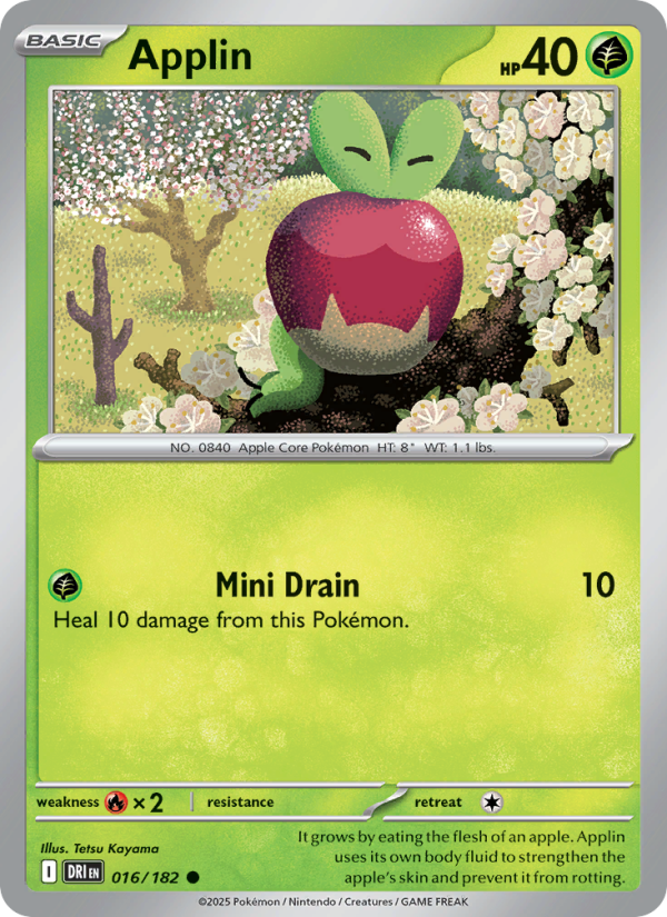 Applin (016/182) Reverse Holo card image