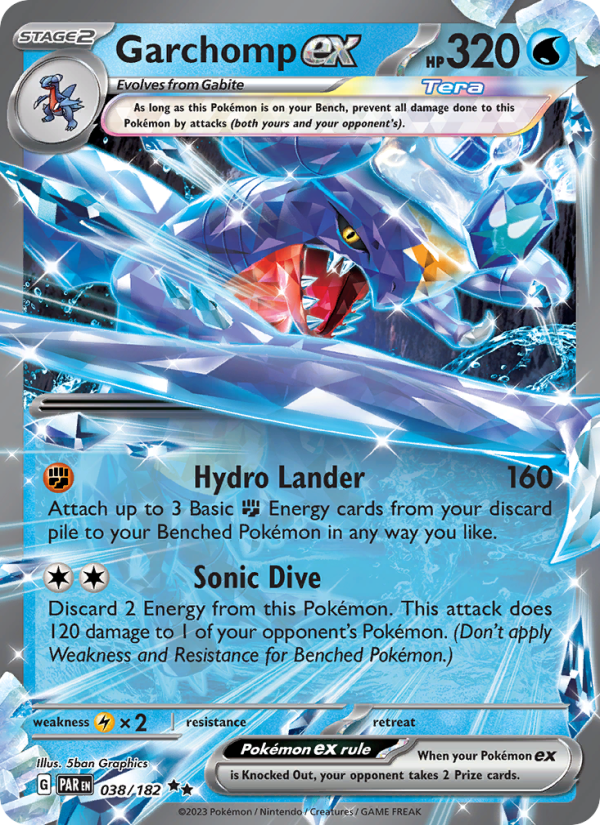 Garchomp ex (038/182) Holographic card image