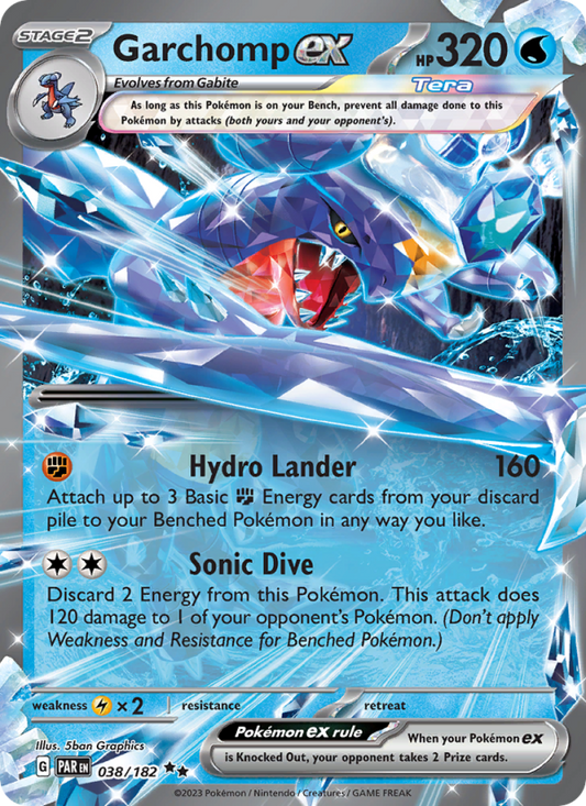 Garchomp ex (038/182) Holographic card image