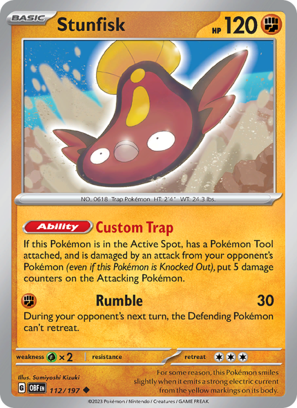 Stunfisk (112/197) Reverse Holo card image