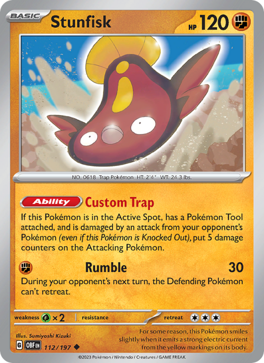 Stunfisk (112/197) Reverse Holo card image
