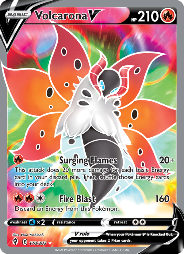Volcarona V (170/203) Holographic card image