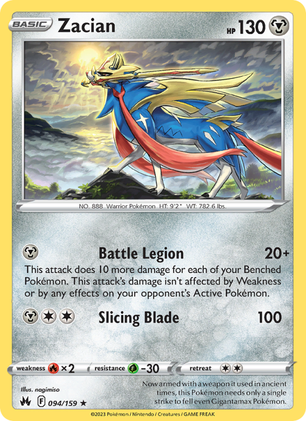 Zacian (094/159) Reverse Holo card image
