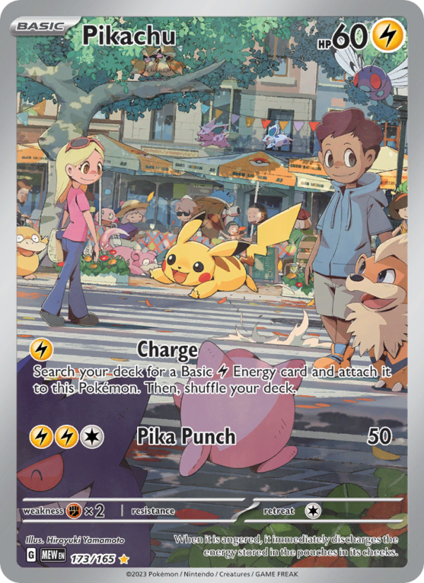 Pikachu (173/165) Holographic card image