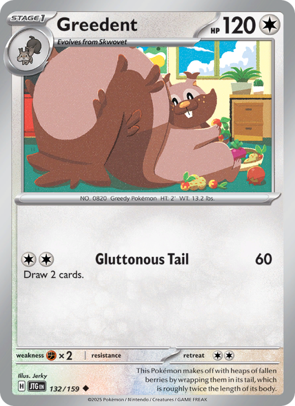 Greedent (132/159) Reverse Holo card image