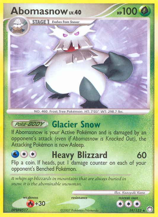 Abomasnow (019/122) Reverse Holo card image