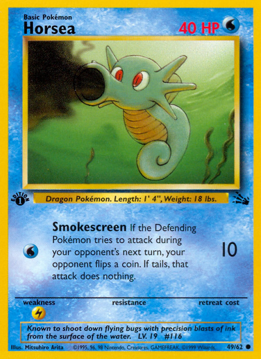 Horsea (049/62) Reverse Holo card image