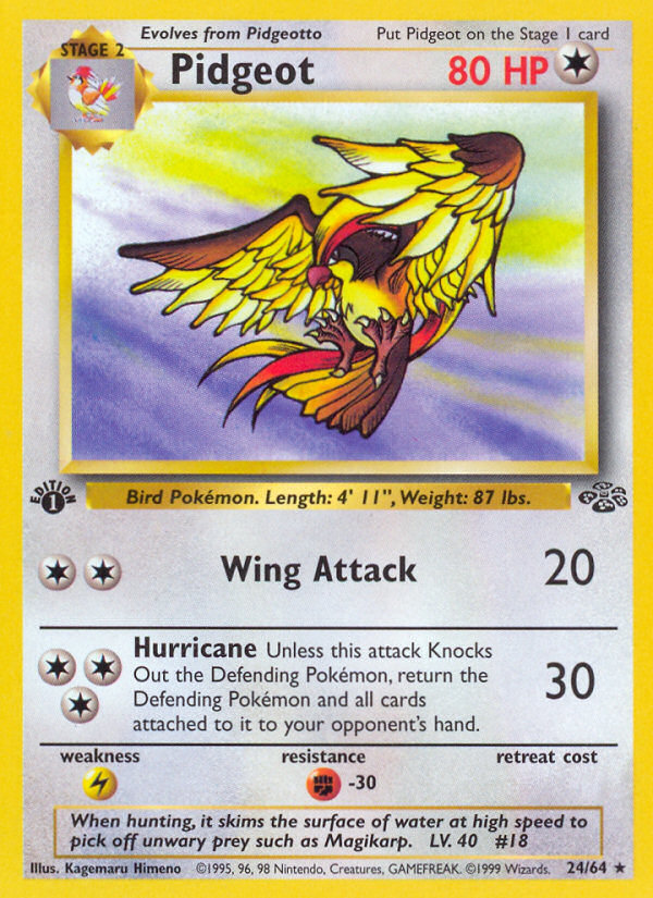 Pidgeot (024/64) Reverse Holo card image