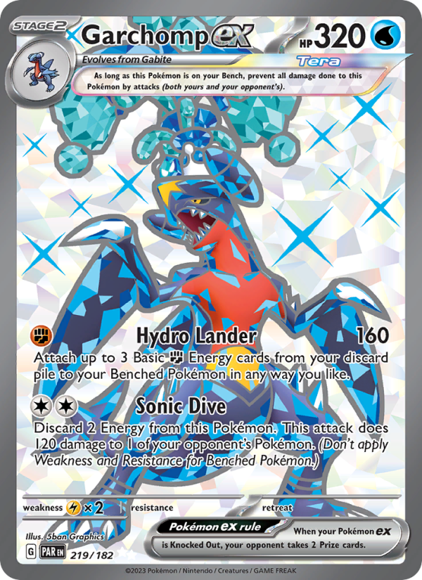 Garchomp ex (219/182) Holographic card image