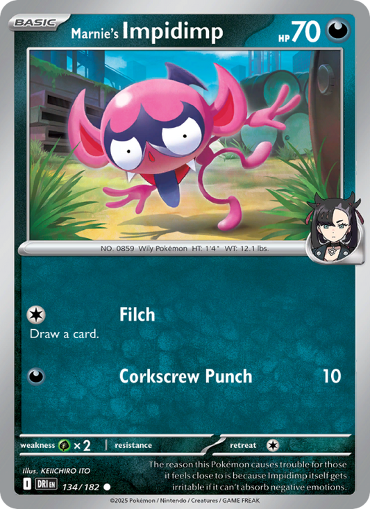 Marnie's Impidimp (134/182) Reverse Holo card image