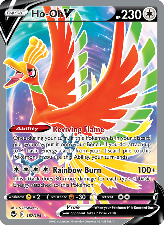 Ho-Oh V (187/195) Holographic card image