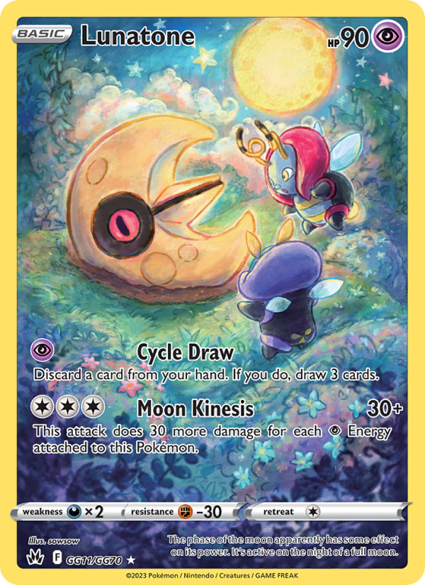 Lunatone (GG11/159) Holographic card image