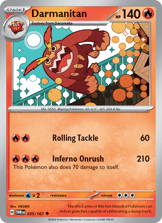 Darmanitan (035/167) Reverse Holo card image
