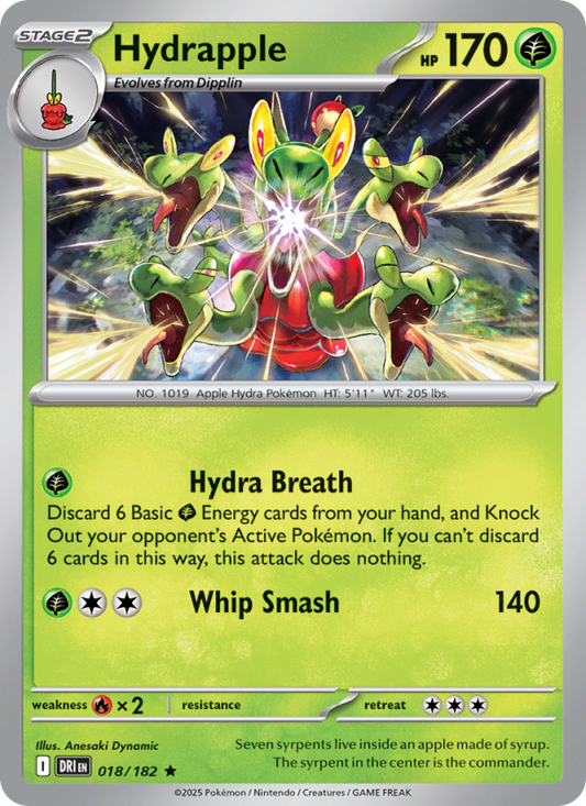 Hydrapple (018/182) Reverse Holo card image