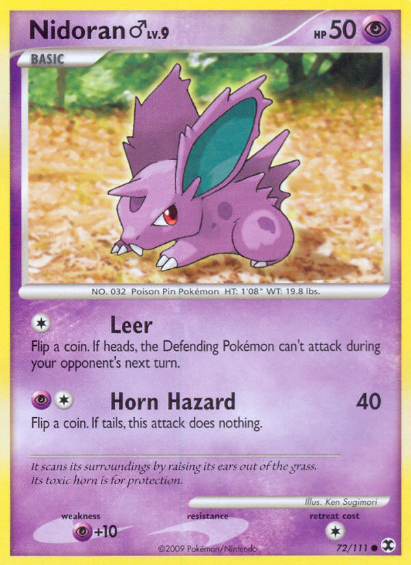 Nidoran♂ (072/111) Reverse Holo card image