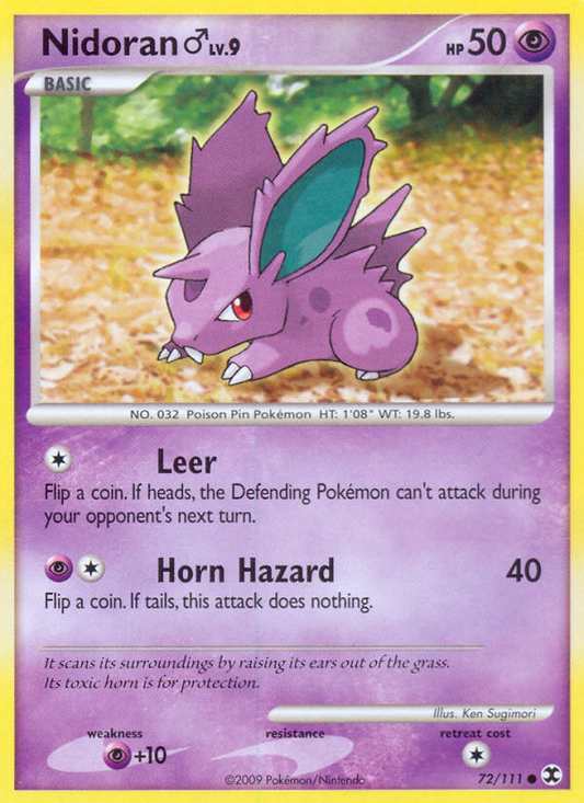 Nidoran♂ (072/111) Reverse Holo card image