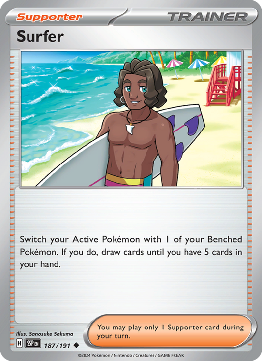 Surfer (187/191) Reverse Holo card image