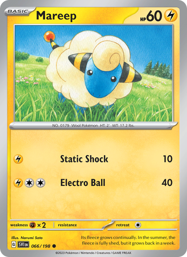 Mareep (066/198) Reverse Holo card image