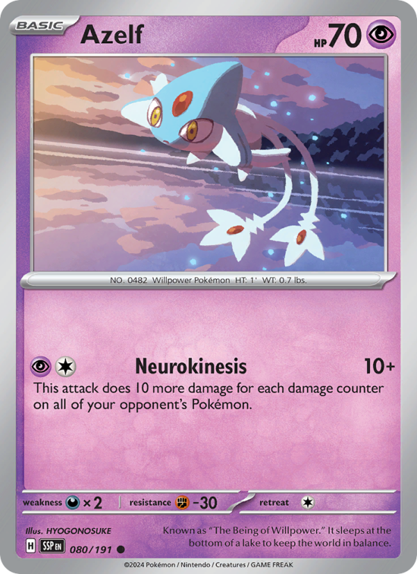 Azelf (080/191) Reverse Holo card image