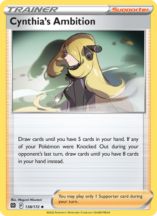 Cynthia's Ambition (138/172) Reverse Holo card image