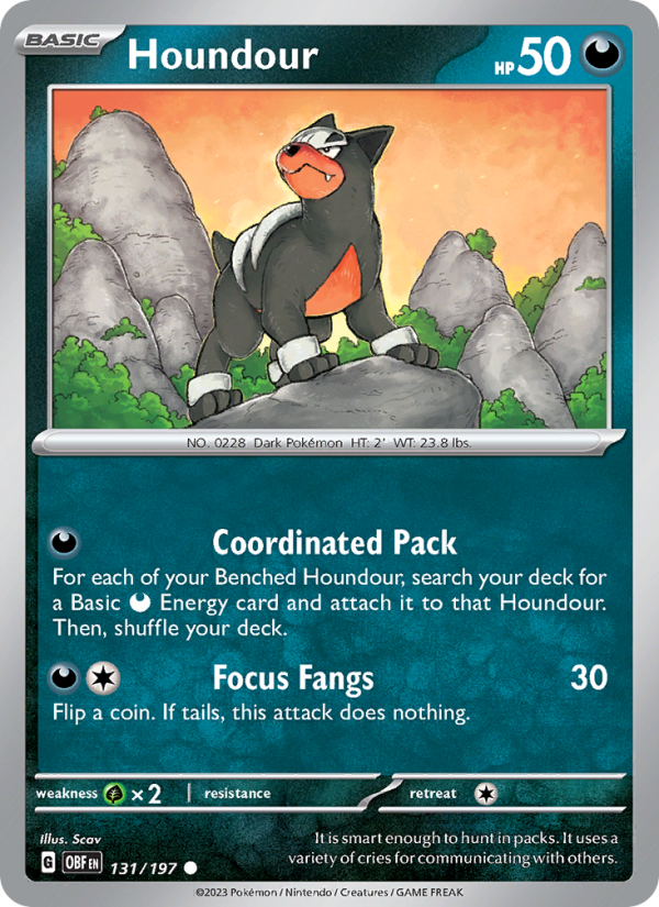 Houndour (131/197) Reverse Holo card image