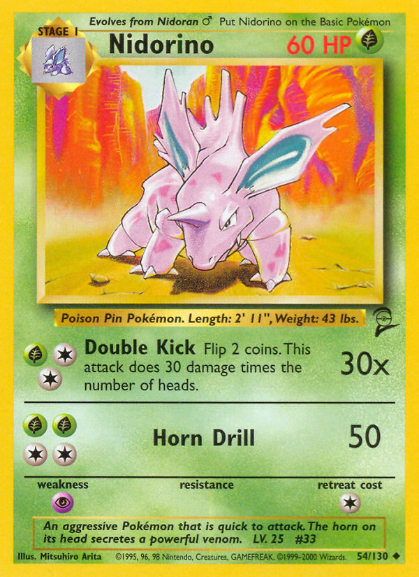 Nidorino (054/130) Reverse Holo card image
